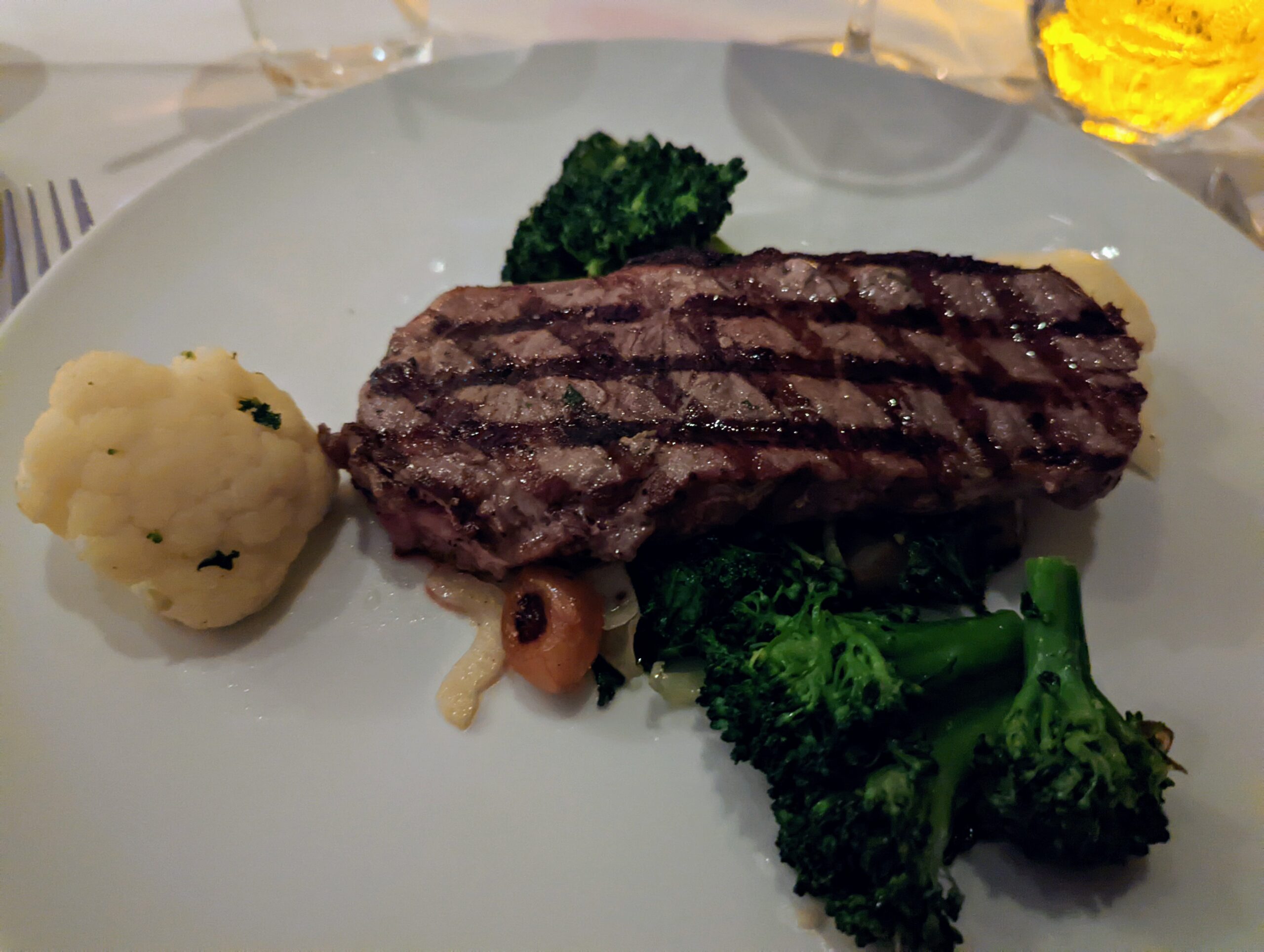 WiFi outage announcement…Covid on the ship…Greatly improved dinner!…