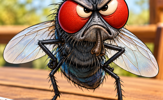 Lots of flies, flying around my head!…